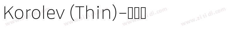 Korolev (Thin)字体转换